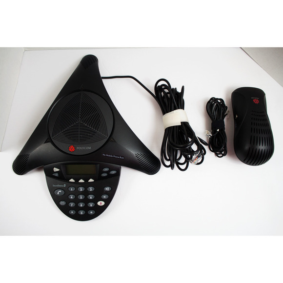 Polycom SoundStation 2 Conference Phone 2201-16200-601 With Plug - Picture 5 of 9